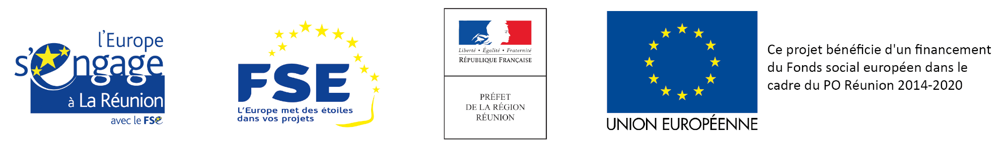 Ce projet bénéficie d'un financement du Fonds social européen dans le cadre du PO Réunion 2014-2020